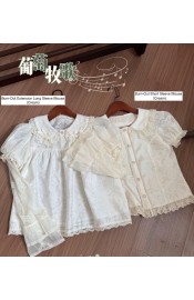 Twilight Crush Grape Pastoral Song Blouses(Reservation/2 Colours/Full Payment Without Shipping)